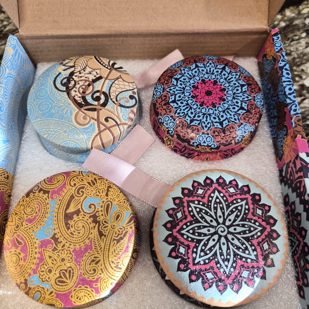 Colorful Patterned Gift Box with Ribbon - Picture 2 of 3